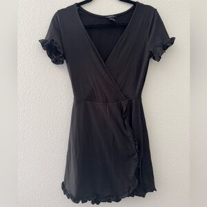 Rue21 Women's Black Ruffle Dress Short Sleeves